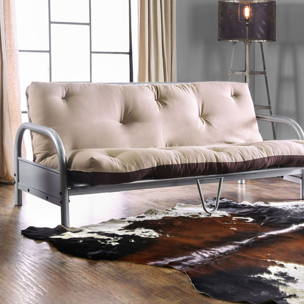 Furniture Of America Aksel Khaki/Brown Contemporary Futon Mattress, Khaki & Brown Model FP-2417BB Default Title