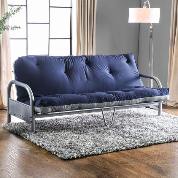 Furniture Of America Aksel Gray/Navy Contemporary Futon Mattress, Navy & Gray Model FP-2417NG Default Title