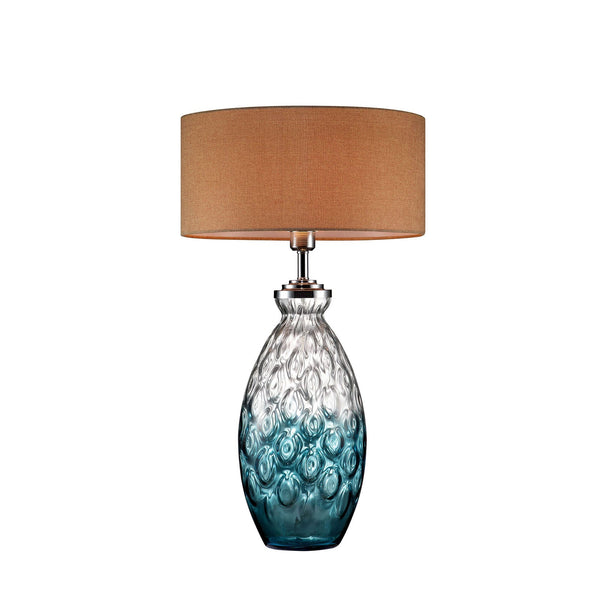 Furniture Of America Cindy Aquamarine Contemporary 28"H Aquamarine Glass Table Lamp Model L9703 - MONAVILLA