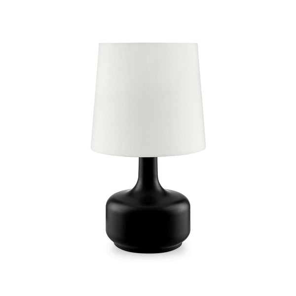 Furniture Of America Farah Black Contemporary 17"H Matte Black Table Lamp Model L9819BK - MONAVILLA
