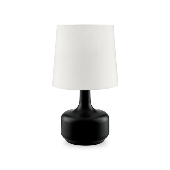 Furniture Of America Farah Black Contemporary 17"H Matte Black Table Lamp Model L9819BK - MONAVILLA