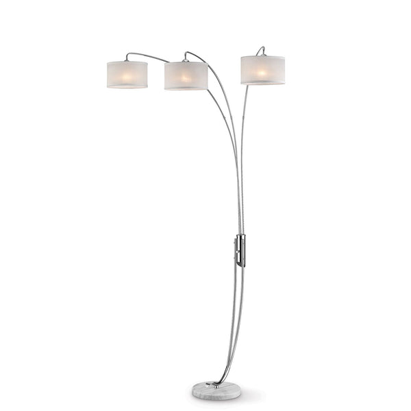 Furniture Of America Leanne Off-White/Chrome Contemporary Arch Lamp Model L99744 - MONAVILLA