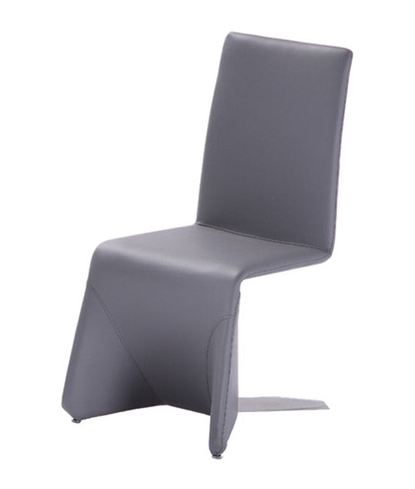 Nisse Contemporary Grey Leatherette Dining Chair (Set of 2) - MONAVILLA