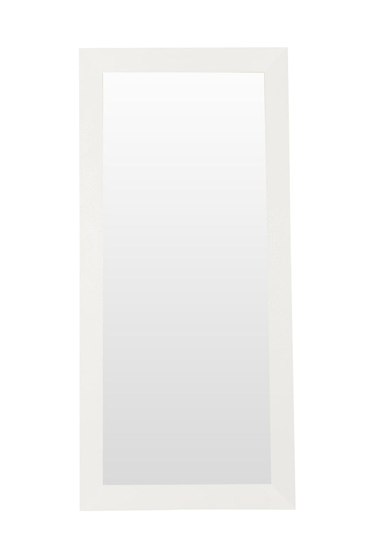 A&X Regal Modern White Crocodile Floor Mirror - MONAVILLA