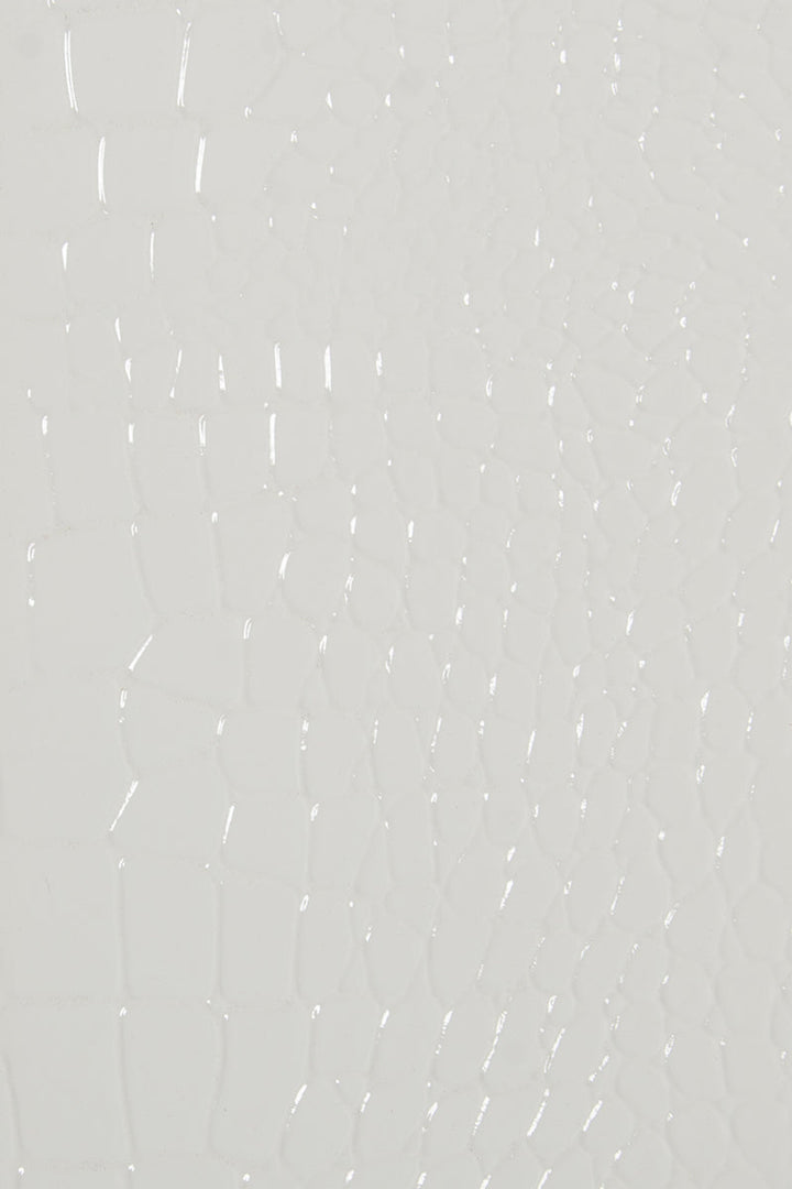 A&X Regal Modern White Crocodile Floor Mirror - MONAVILLA