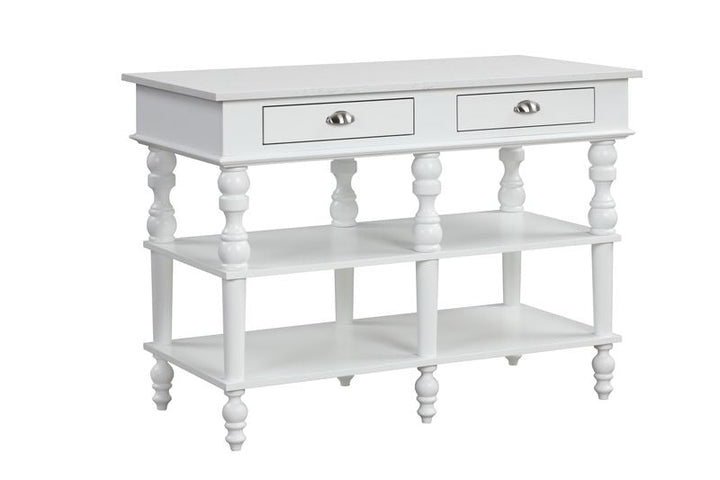 ACME Rorratt Marble & White Finish Kitchen Island Model AC00186 - MONAVILLA