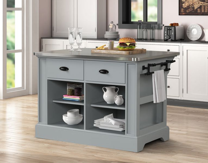 ACME Urrur Gray Finish Kitchen Island Model AC00187 - MONAVILLA
