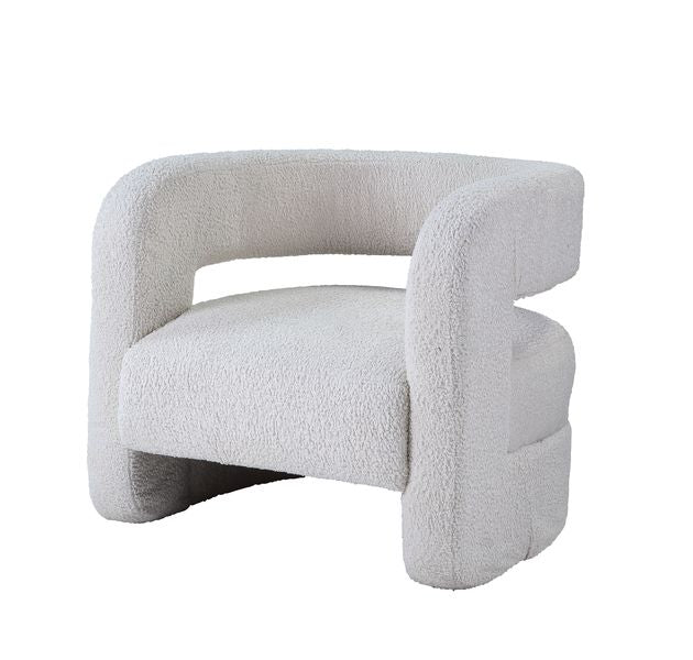 ACME Yitua White Teddy Sherpa Accent Chair Model AC00233 - MONAVILLA