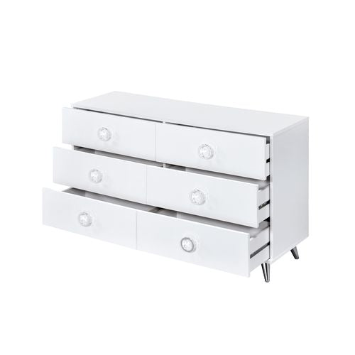 ACME Perse White Finish Dresser Model AC00549 - MONAVILLA