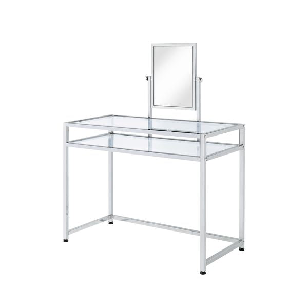 ACME Coleen Chrome Finish Vanity Desk Model AC00666 - MONAVILLA