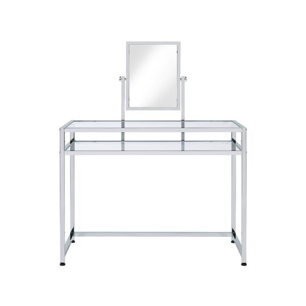 ACME Coleen Chrome Finish Vanity Desk Model AC00666 - MONAVILLA