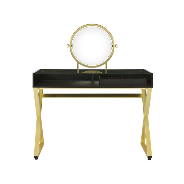 ACME Coleen Black & Gold Finish Vanity Desk Model AC00669 - MONAVILLA
