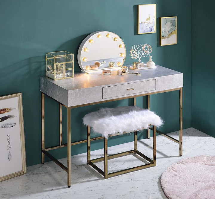 ACME Alma White Finish Accent Mirror Model AC00787 - MONAVILLA