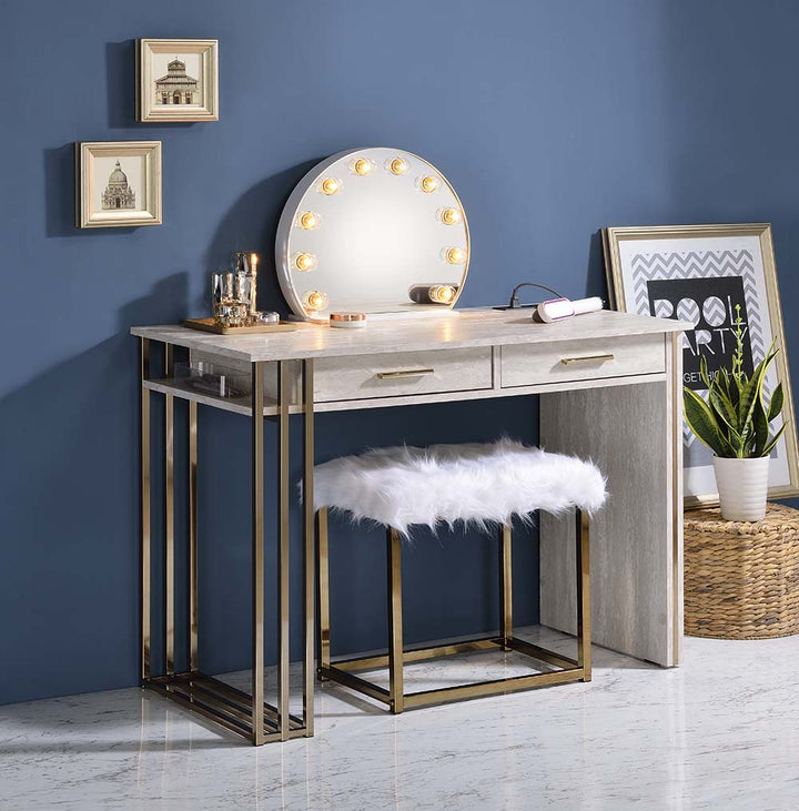 ACME Alma White Finish Accent Mirror Model AC00787 - MONAVILLA