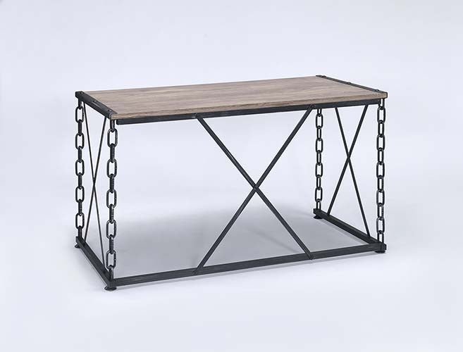 ACME Jodie Rustic Oak & Antique Black Finish Console Table Model AC00905 - MONAVILLA