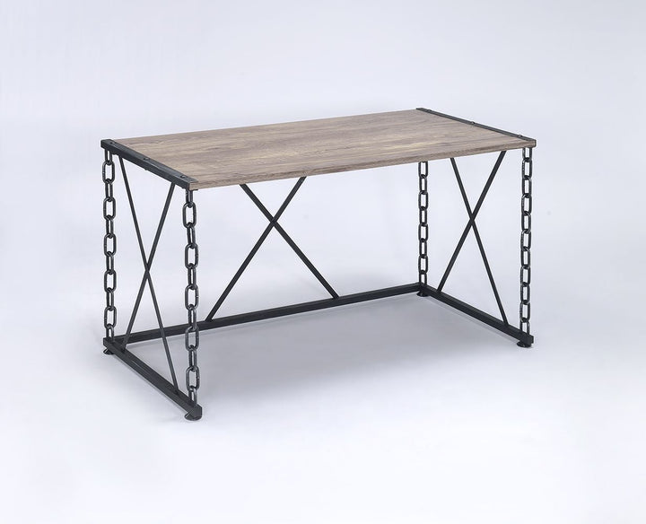ACME Jodie Rustic Oak & Antique Black Finish Console Table Model AC00905 - MONAVILLA
