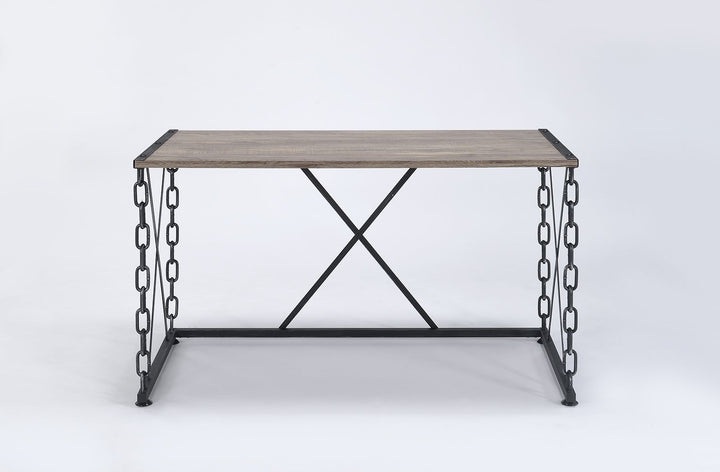 ACME Jodie Rustic Oak & Antique Black Finish Console Table Model AC00905 - MONAVILLA
