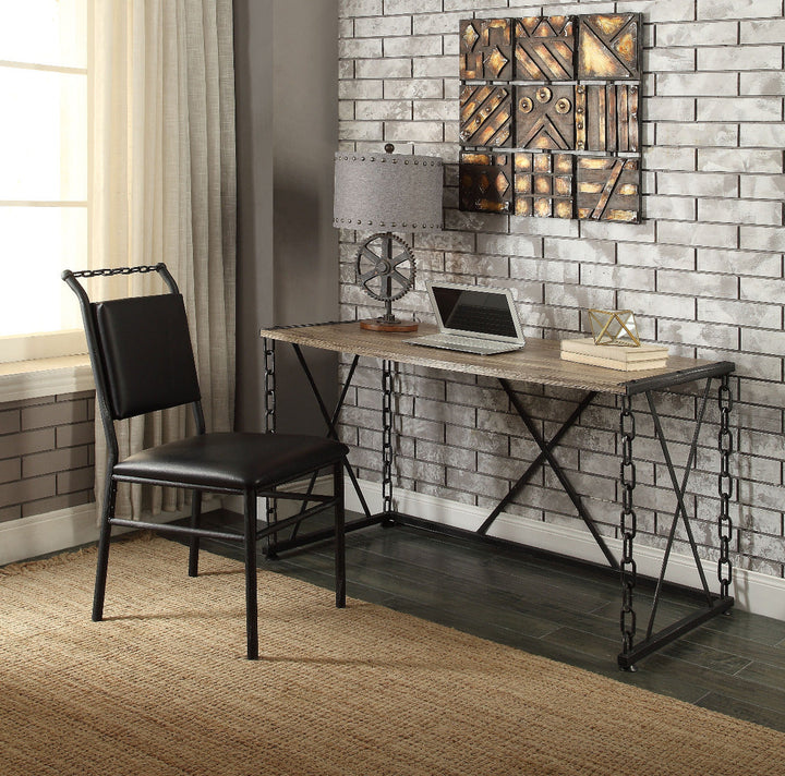 ACME Jodie Rustic Oak & Antique Black Finish Console Table Model AC00905 - MONAVILLA
