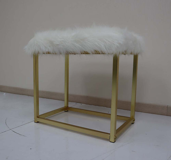 ACME Adao Faux Fur, Mirror, Pink & Gold Finish Vanity Mirror Model AC00934 - MONAVILLA