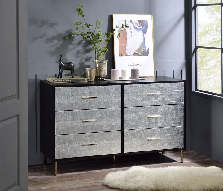 ACME Myles Black, Silver & Gold Finish Dresser Model AC00961 - MONAVILLA