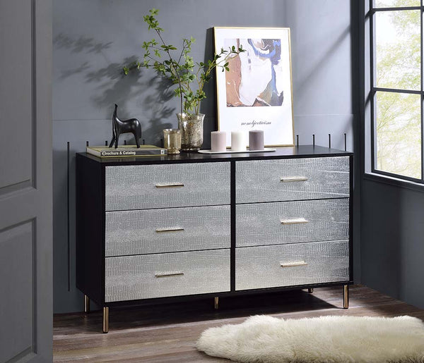 ACME Myles Black, Silver & Gold Finish Dresser Model AC00961 - MONAVILLA