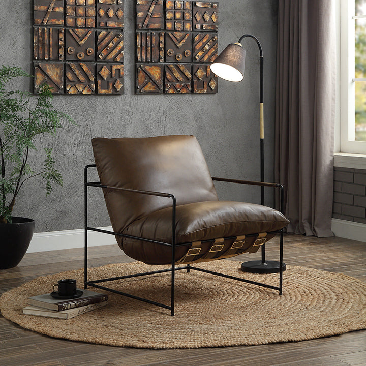 ACME Oralia Saturn Top Grain Leather Accent Chair Model AC01166 - MONAVILLA