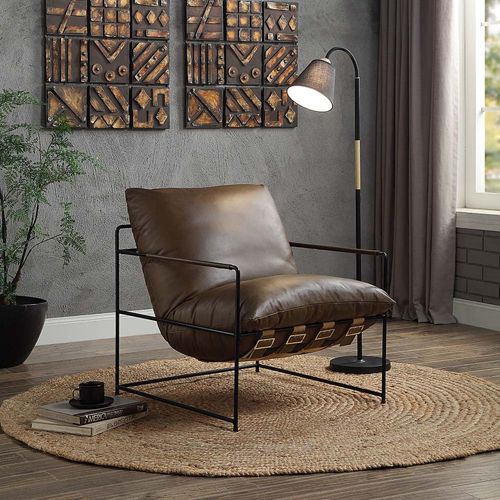 ACME Oralia Saturn Top Grain Leather Accent Chair Model AC01166 - MONAVILLA