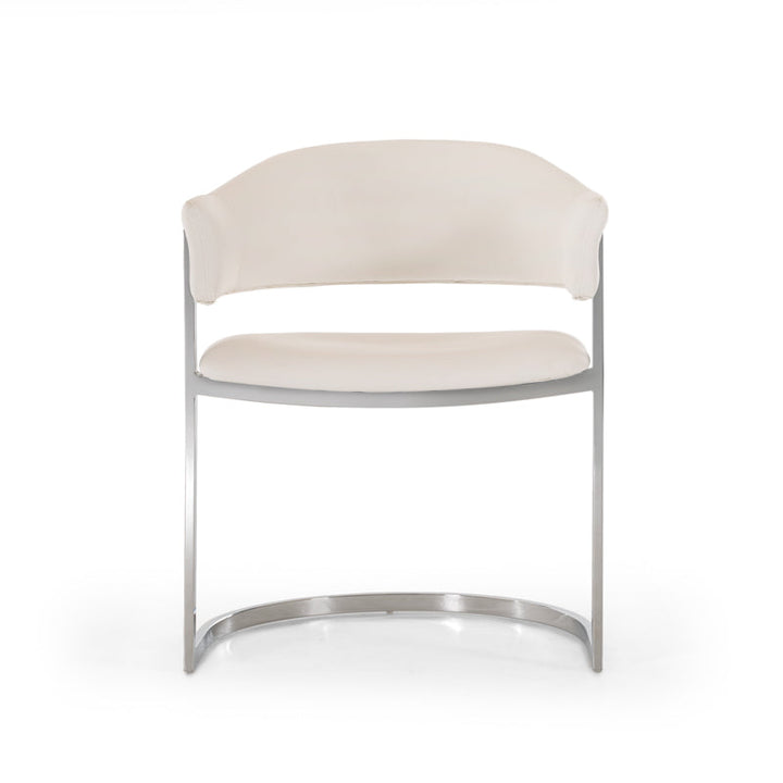 Modrest Allie Contemporary White Leatherette Dining Chair - MONAVILLA