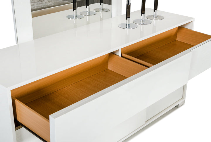 Modrest Monza Italian Modern White Dresser - MONAVILLA