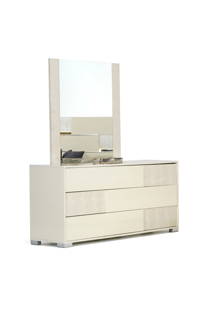Modrest Ancona Italian Modern Beige Mirror - MONAVILLA