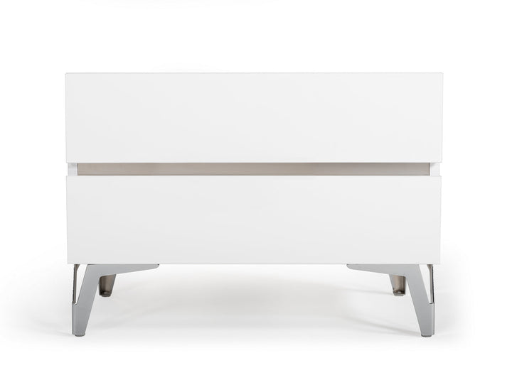 Nova Domus Angela Italian Modern White Nightstand - MONAVILLA