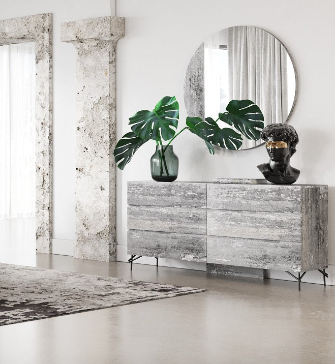 Nova Domus Aria Italian Modern Matt Grey Dresser - MONAVILLA