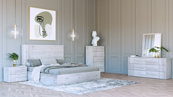 Queen Nova Domus Asus Modern Italian White Bedroom Set - MONAVILLA