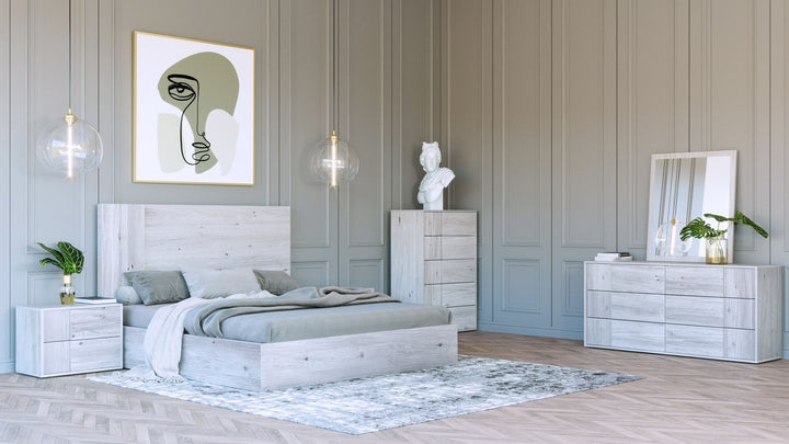 Queen Nova Domus Asus Modern Italian White Bedroom Set - MONAVILLA