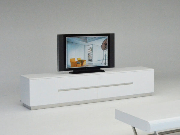A&X Skyline Modern White Crocodile TV Entertainment Center - MONAVILLA