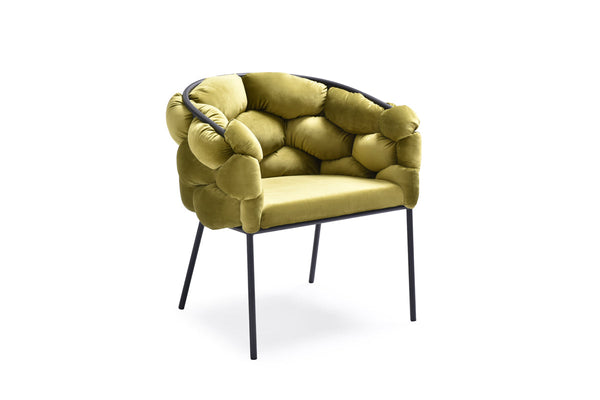 Modrest Debra Modern Green Fabric Dining Chair - MONAVILLA