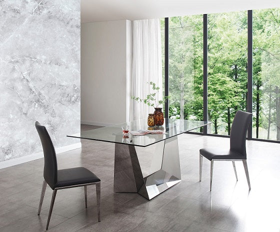 Modrest Taryn Modern Dark Grey Dining Chair (Set of 2) - MONAVILLA
