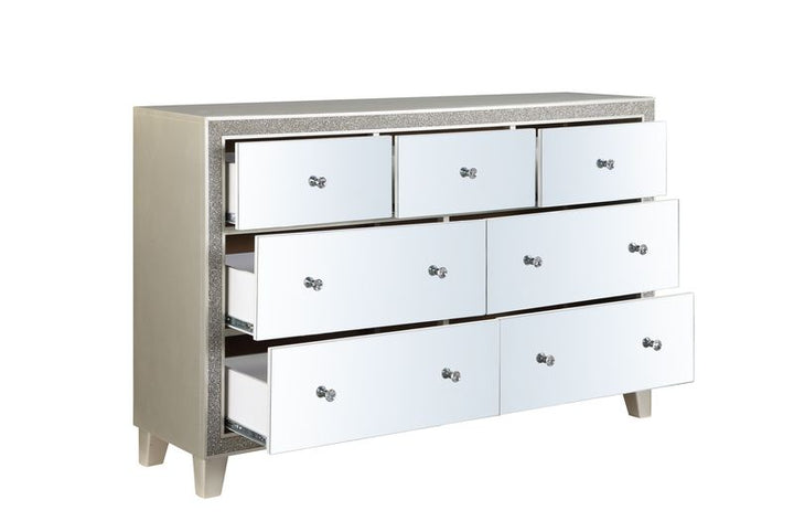 ACME Sliverfluff Mirrored & Champagne Finish Dresser Model BD00246 - MONAVILLA
