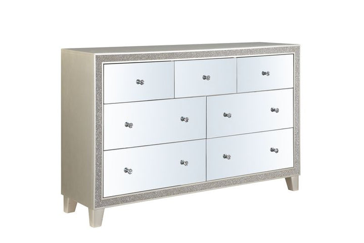 ACME Sliverfluff Mirrored & Champagne Finish Dresser Model BD00246 - MONAVILLA