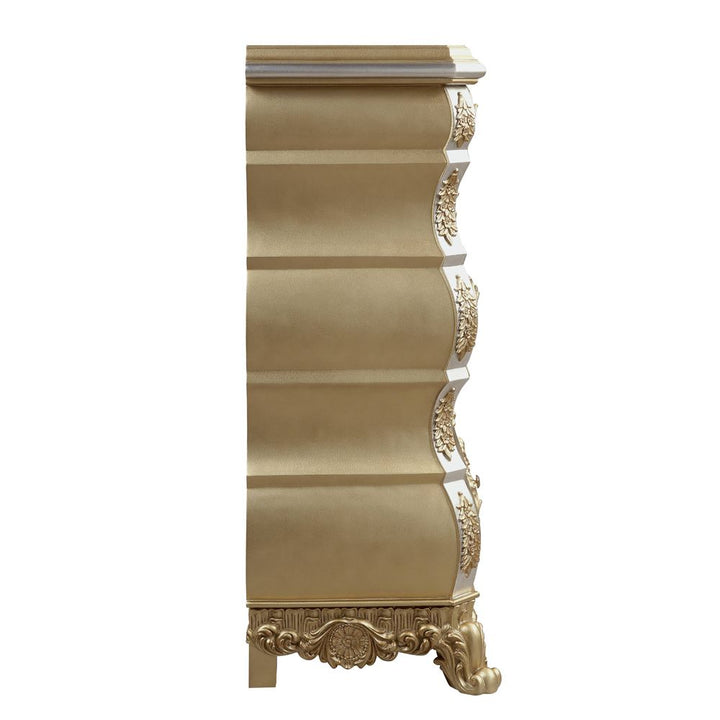 ACME Seville Gold Finish Chest Model BD00455 - MONAVILLA