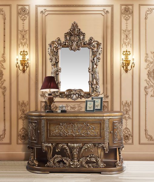 ACME Constantine Brown & Gold Finish Mirror Model BD00473 - MONAVILLA