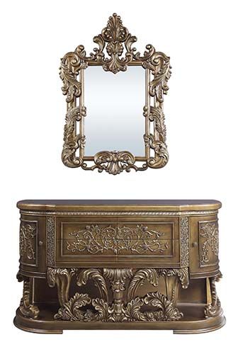 ACME Constantine Brown & Gold Finish Mirror Model BD00473 - MONAVILLA
