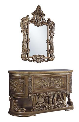 ACME Constantine Brown & Gold Finish Mirror Model BD00473 - MONAVILLA