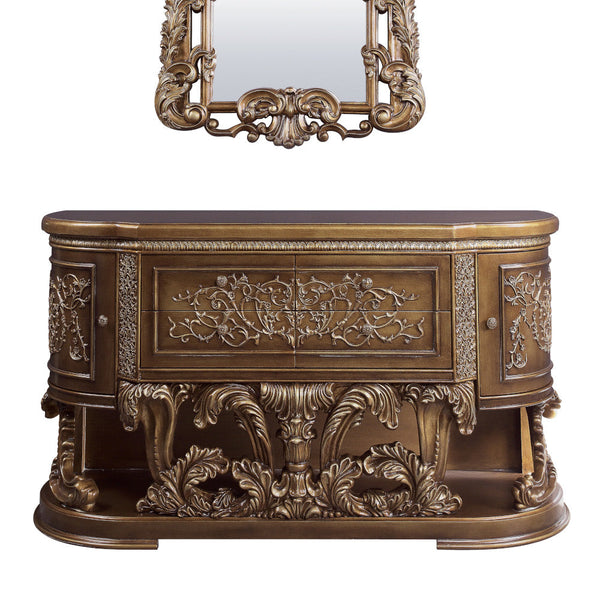 ACME Constantine Brown & Gold Finish Dresser Model BD00474 - MONAVILLA