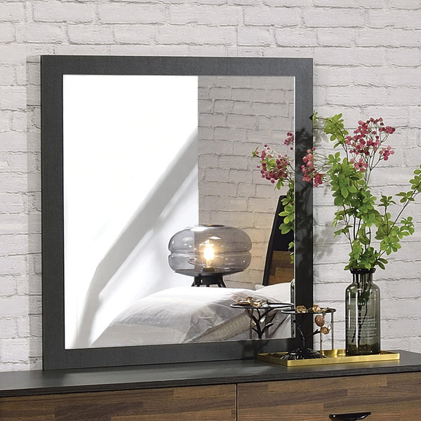 ACME Eos Walnut & Black Finish Mirror Model BD00547 - MONAVILLA