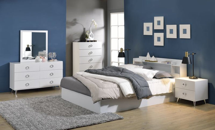 ACME Perse White Finish Queen Bed Model BD00548Q - MONAVILLA