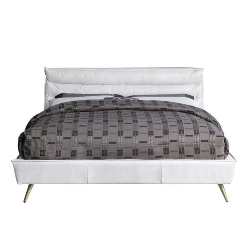 ACME Doris Vntage White Top Grain Leather Queen Bed Model BD00565Q - MONAVILLA