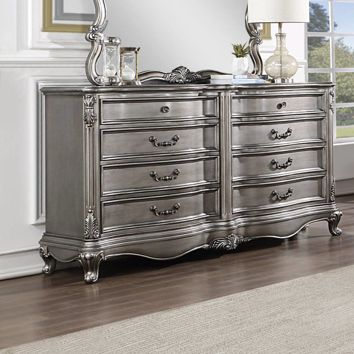 ACME Ausonia Antique Platinum Finish Dresser Model BD00606 - MONAVILLA