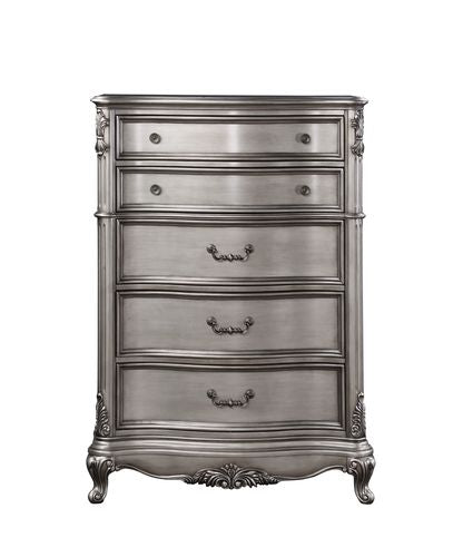 ACME Ausonia Antique Platinum Finish Chest Model BD00607 - MONAVILLA
