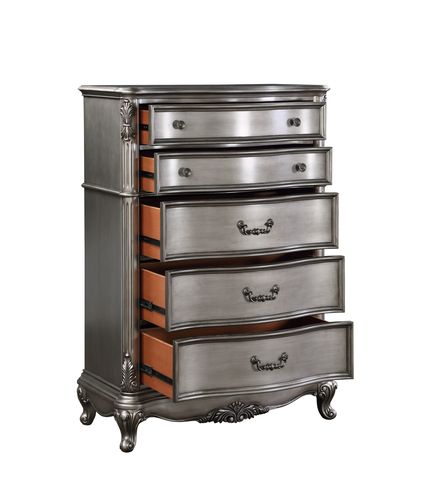 ACME Ausonia Antique Platinum Finish Chest Model BD00607 - MONAVILLA